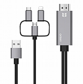 ��� HDMI ��� �������� - 3 �-1 (������, ����� ����� ��) - Plug and Play - ���� ONTEN