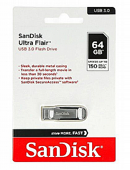���� ��� �� ���� FLAIR 64GB USB3.0 ������ - SDCZ73