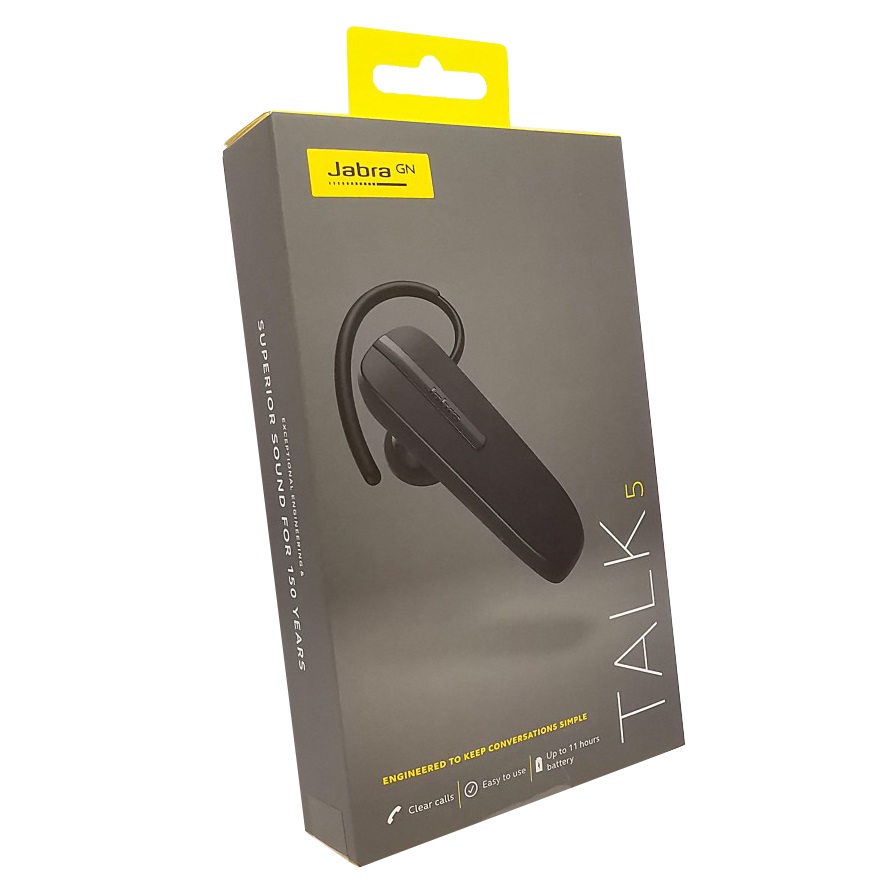 אוזניית JABRA Talk 5 Bluetooth המותג האיכותי והמוכר במחיר נוח לכיס ...