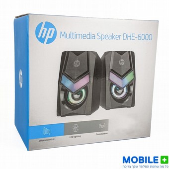 רמקולים למחשב HP דגם DHE-6000 עם תאורת RGB מדליקה