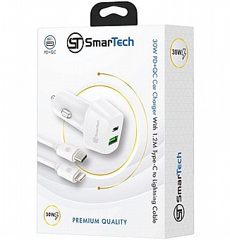 ���� ��� PD+USB 30W �� ��� ����-�� �-Lightning - ��� STCC30W ���� SmarTech - ����� ����� ������ ������