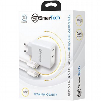 ���� ��� ���� Dual PD 45W - �� ��� ����-�� �����-�� - ��� Sttc45w ����������� GaN - ���� SmarTech - ����� ������