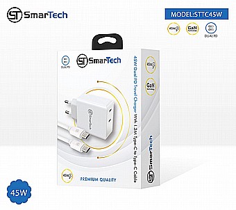���� ��� ���� Dual PD 45W - �� ��� ����-�� �����-�� - ��� Sttc45w ����������� GaN - ���� SmarTech - ����� ������