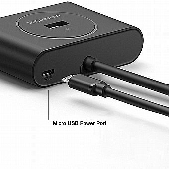 ����� ������ USB ����� - USB3.0 ����� 0.5 ��� �-4xUSB3.0 + ����� Usb - ���� UGREEN ��� 20290