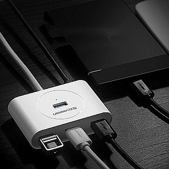 ����� ������ USB ����� - USB3.0 ����� 0.5 ��� �-4xUSB3.0 + ����� Usb - ���� UGREEN ��� 20290