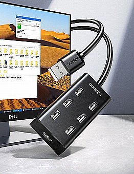 ����� ������ USB ����� - USB2.0 ����� 1 ��� �-7xUSB2.0  + ����� USB - ���� UGREEN ��� 30374