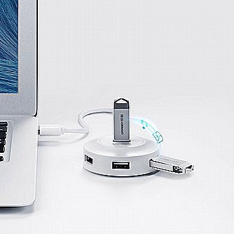 ����� ������ USB ����� - USB2.0 ����� 0.2 ��� �-4xUSB2.0 - ���� UGREEN ��� 50261