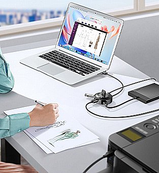 ����� ������ USB ����� - USB2.0 ����� 0.2 ��� �-4xUSB2.0 - ���� UGREEN ��� 50261