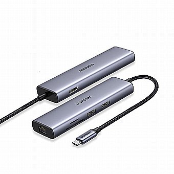 ����� ������� 6 �-1 ����� - ����-�� �-2xUSB3.0 + ��� 1000MbpS  +  ������ ����� + (HDMI (4K@60Hz HDR - ���� UGREEN ��� 20954