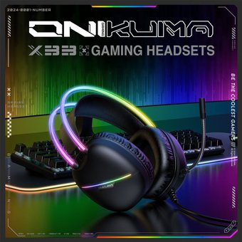 ������� ������� �������� Onikuma X33 � ����� RGB | ������ 50 ��� | ����� Type-C �� ���� USB