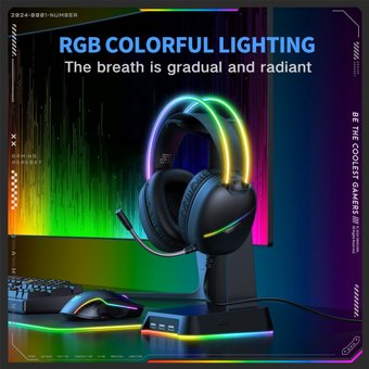 ������� ������� �������� Onikuma X33 � ����� RGB | ������ 50 ��� | ����� Type-C �� ���� USB