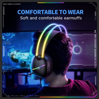 ������� ������� �������� Onikuma X33 � ����� RGB | ������ 50 ��� | ����� Type-C �� ���� USB